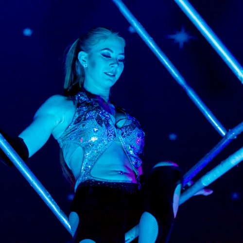 A Trapeze artist at John Lawson Circus